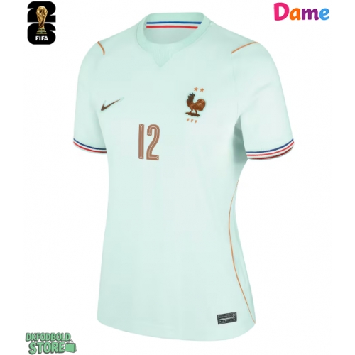Frankrig Bradley Barcola #12 Replika Udebanetrøje Dame VM 2026 Kortærmet